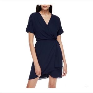 Babaton Aritizia Wallace Wrap Dress Pure Indigo/Navy